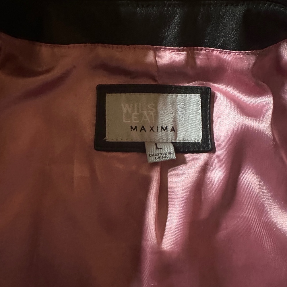 Vtg Early 2000s Wilson’s Leather Maxima Fit and Flair Leather Jacket, Size Large - Picture 7 of 9
